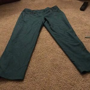 Dress Pants with faux leather detail